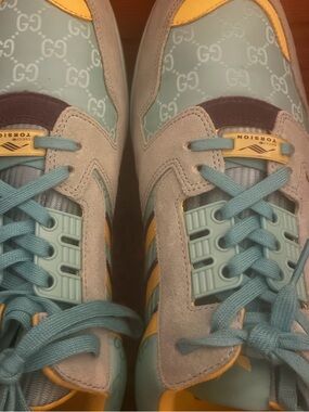 Gucci & Adidas ZX 8000 Aqua blue yellow brand new